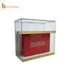 Sectional Type Titanium Glass Display Case Living Room Glass Showcase Design