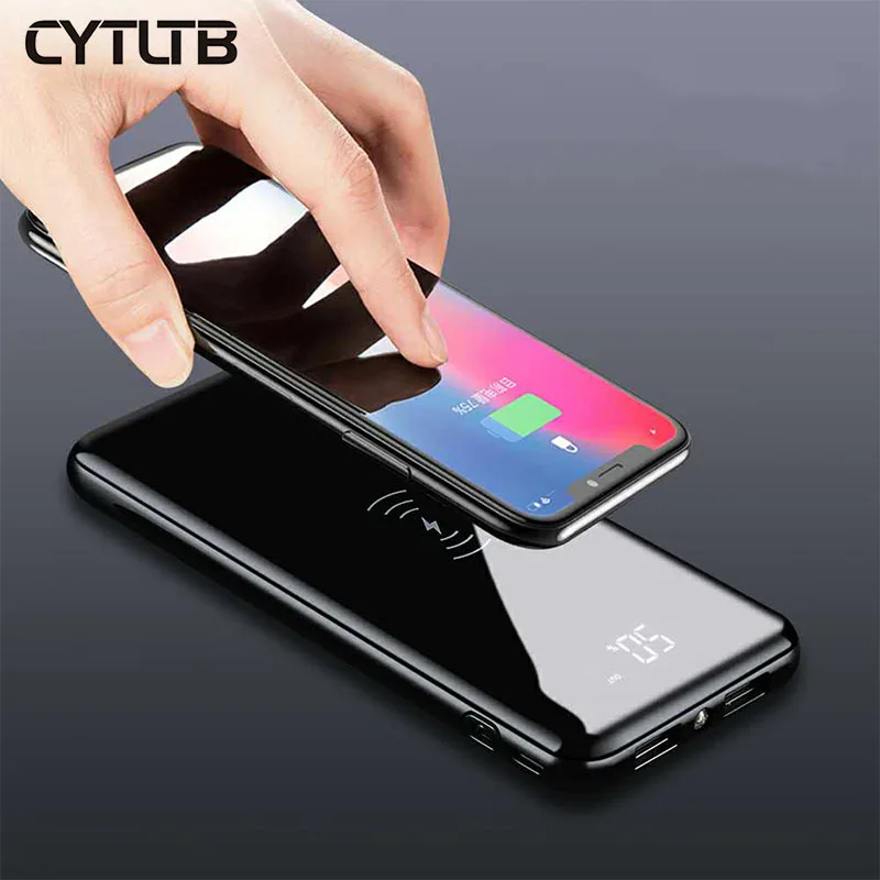 My Smart Price Credit Card Size Slim Powerbank Portable Charger With Plug Screen Display Mirror Wireless Power Bank - ANKUX.COM