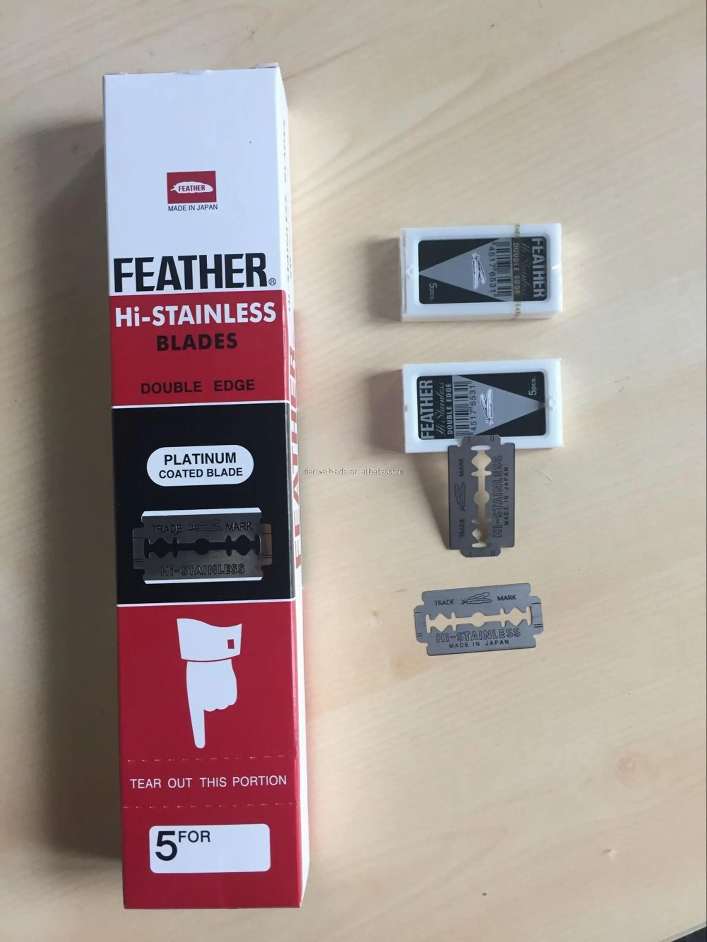 Oem Histainless Steel Double Edge Razor Blade With Dispenser /platinum