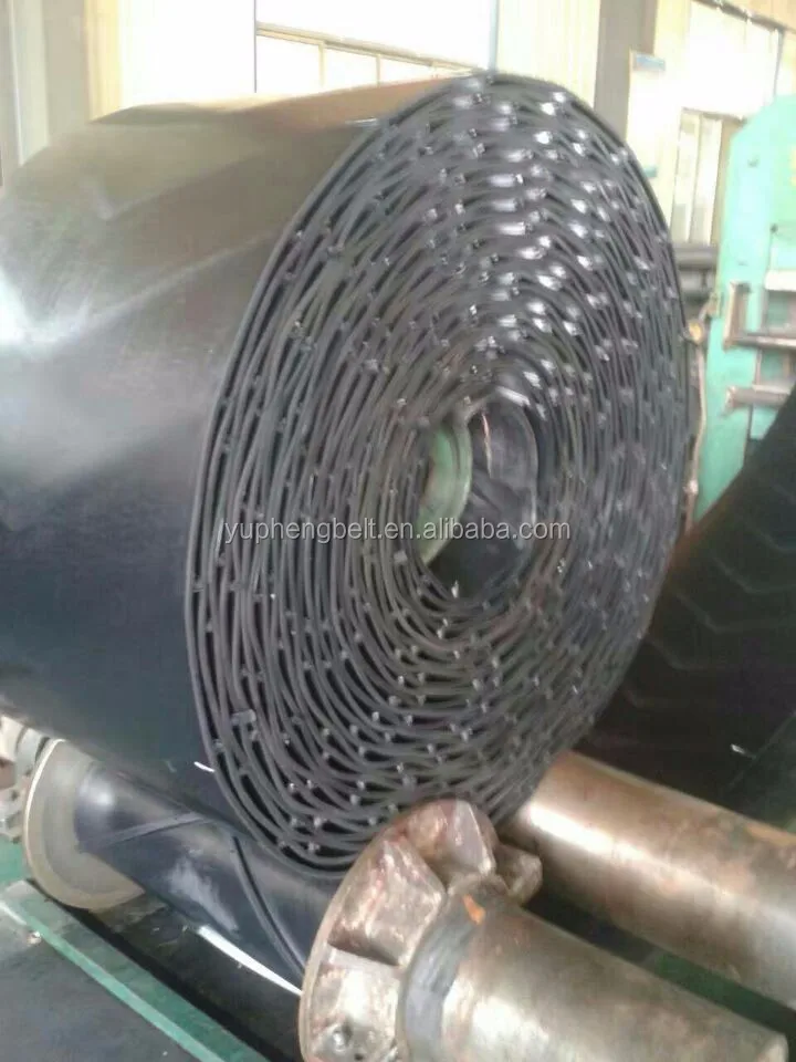 High Quality Rubber Black Cleated Conveyor Belt For Elevator Bucket