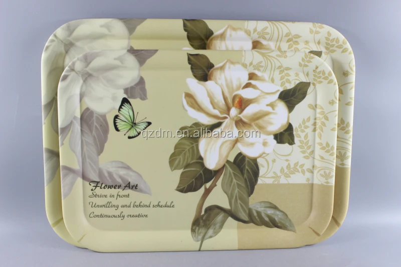 Korean-style Melamine Rectangle Tray Set Matte