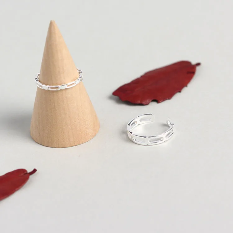 G&eacute;om&eacute;trique minimaliste argent anneau de Queue femme 925 en argent sterling hipster anneau ouvert