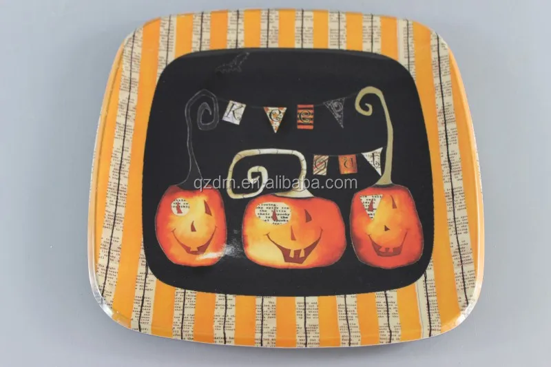 Own Designs Melamine Hallowmas Plate for Pumpkin Print