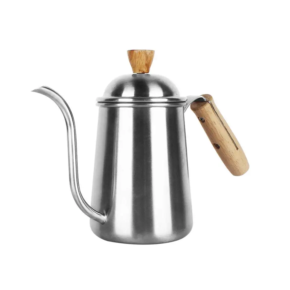 Stainless Steel Coffee Pot Long Mouth Pot Kettle Fine Mouth Pot Drip Type Hand-washing Pot