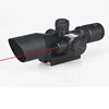 Outdoor sports tactical and hunting equipment optical instruments 2.5-10X40E rifle scope with red laser for hunting