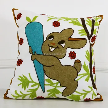Rantai Stitch Kartun Bordir Sarung Bantal Sarung Bantal Hewan