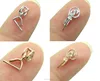 XD K018 Real diamonds setting on 18k gold pendant bails for jewelry making