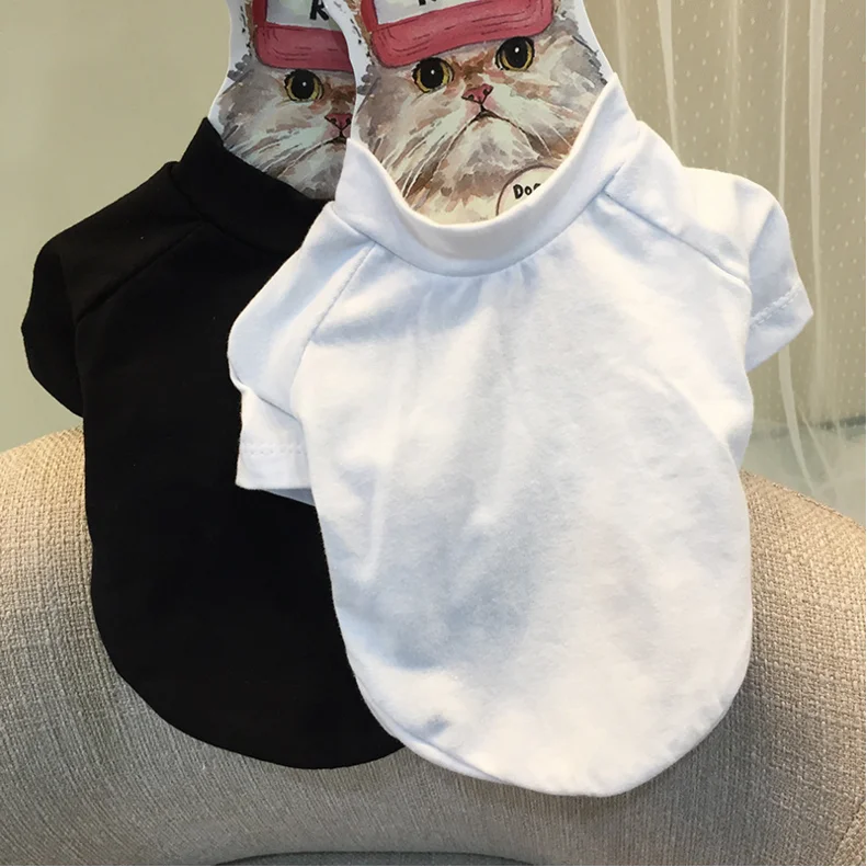 Wholesale Plain Custom Pet Dog T Shirt Blank Clothes Summer Apparel