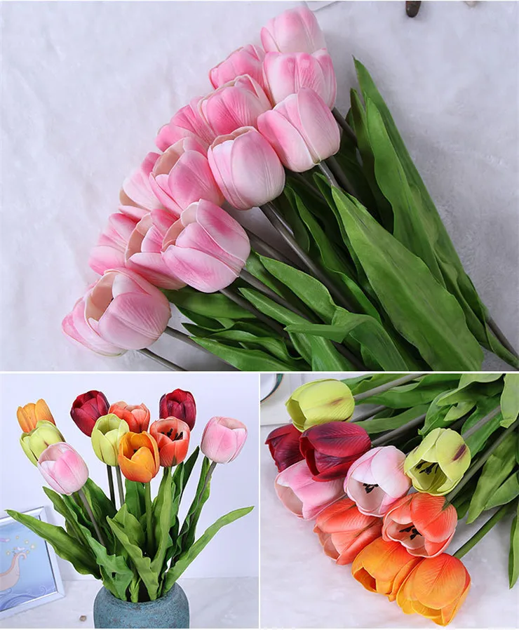 High Quality Material Latex Artificial Tulips Flower - Buy Tulips ...