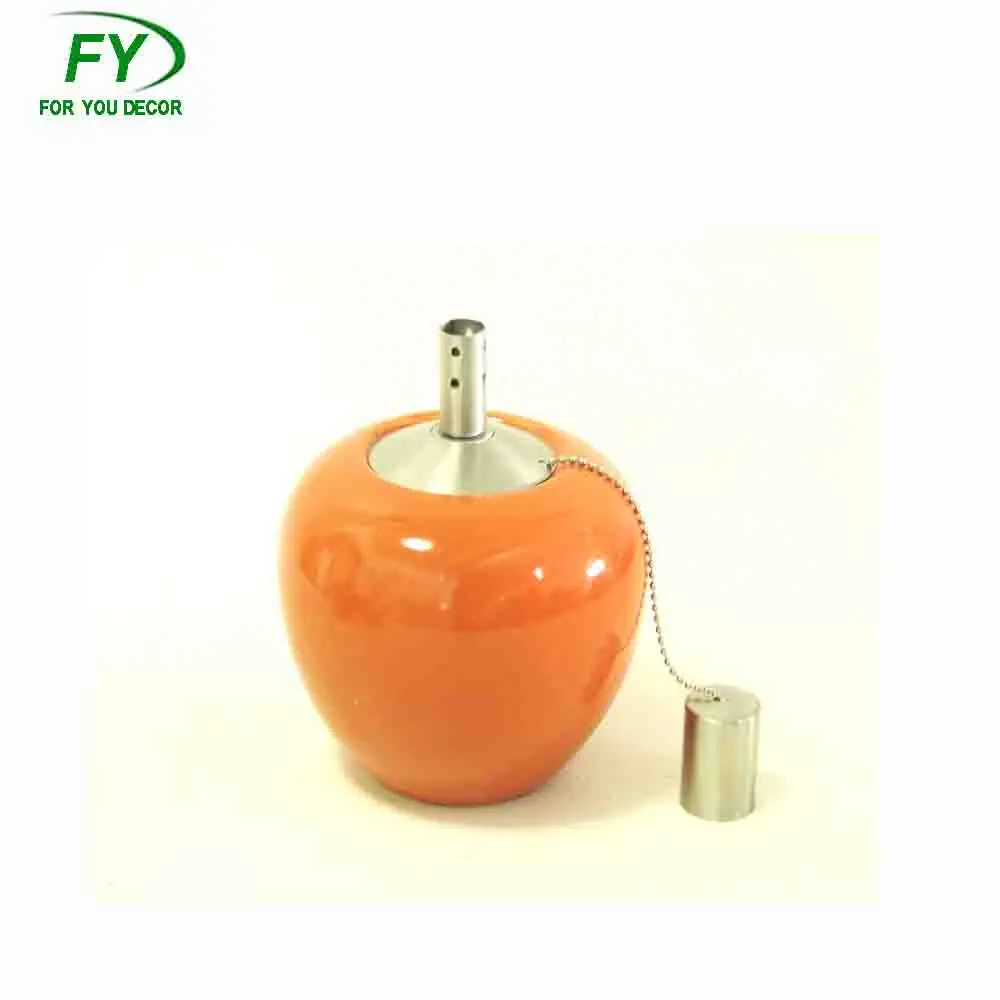 Ceramic Tabletop Torch Oil Lamp With Stainless Steel Tank And New Ceramic Tabletop Torch Oil Lamp With Stainless Steel Tank And New Wick Holder Ct 001