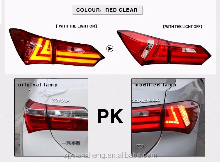 Vland Car Accessories Led car Lamp for TOYOTA COROLLA 2014-UP led tail lamp led tail light rearlight