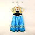 Fever Princess Girl Elsa Dresses Birthday Gift Shawl Printing Stitching Style Children s Costume Clothes 080615