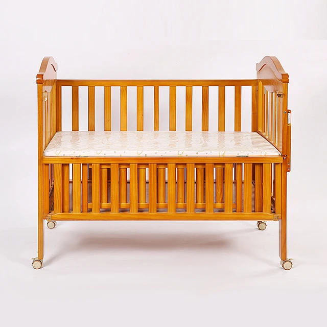 No Painting Green Safty Custom Made Baby Cribs Dimensions Natural