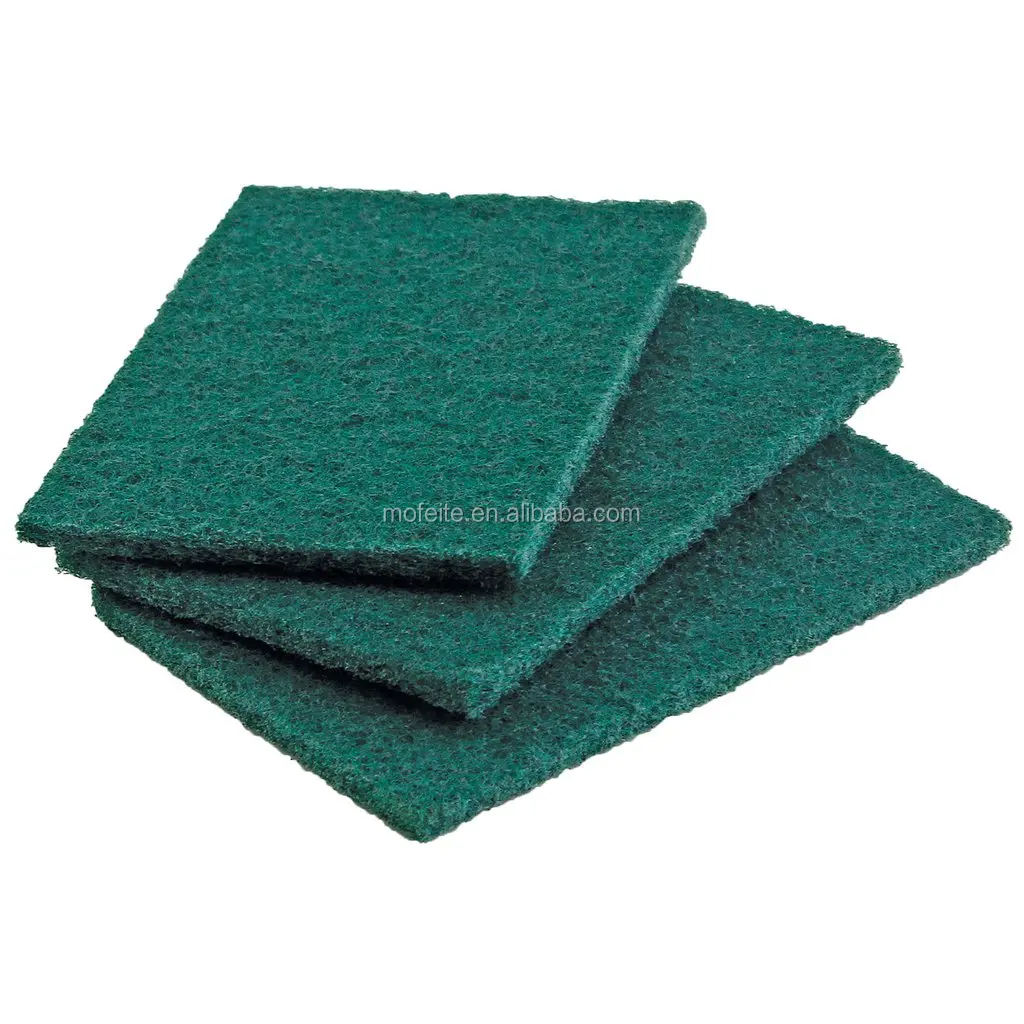 Green Plastic Table Cleaning Scouring Pad,Non Scratch Cleaning Scourer