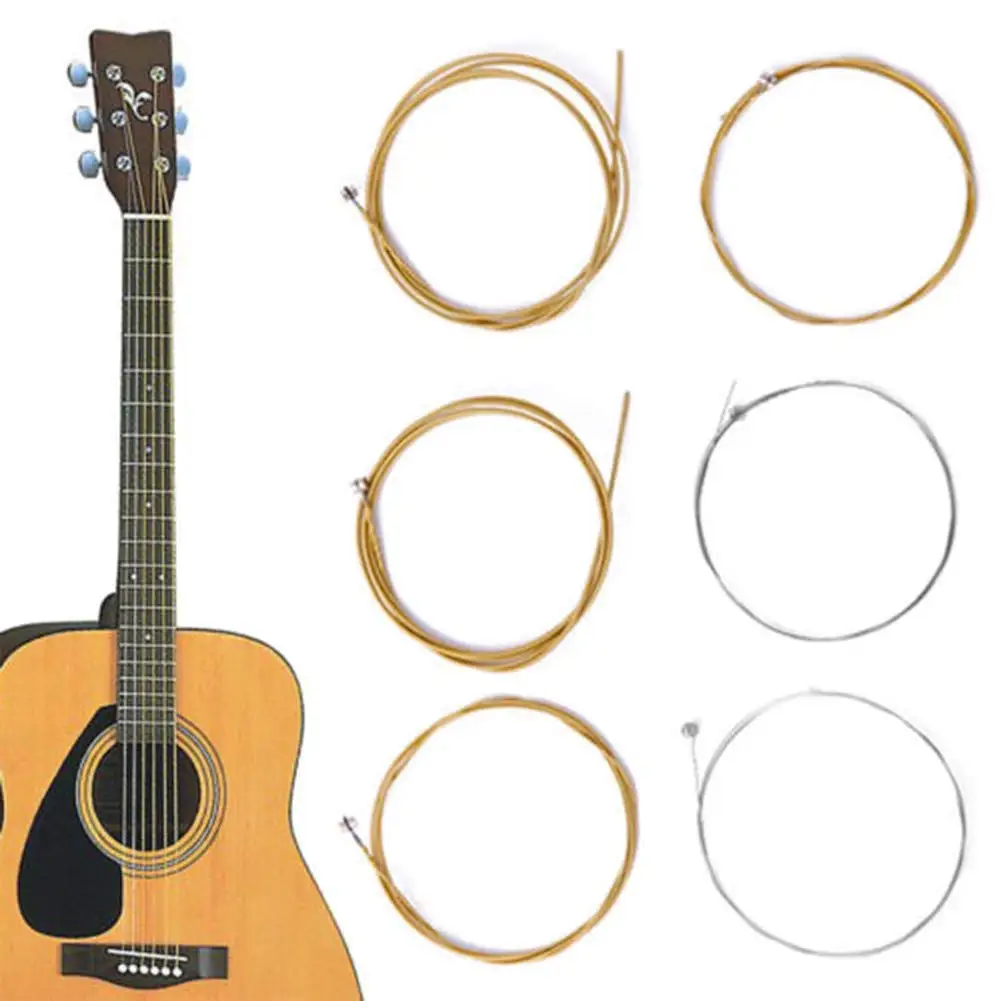 Buy Domybest 6pcs Steel Strings Set Kit for Acoustic Guitar Wooden