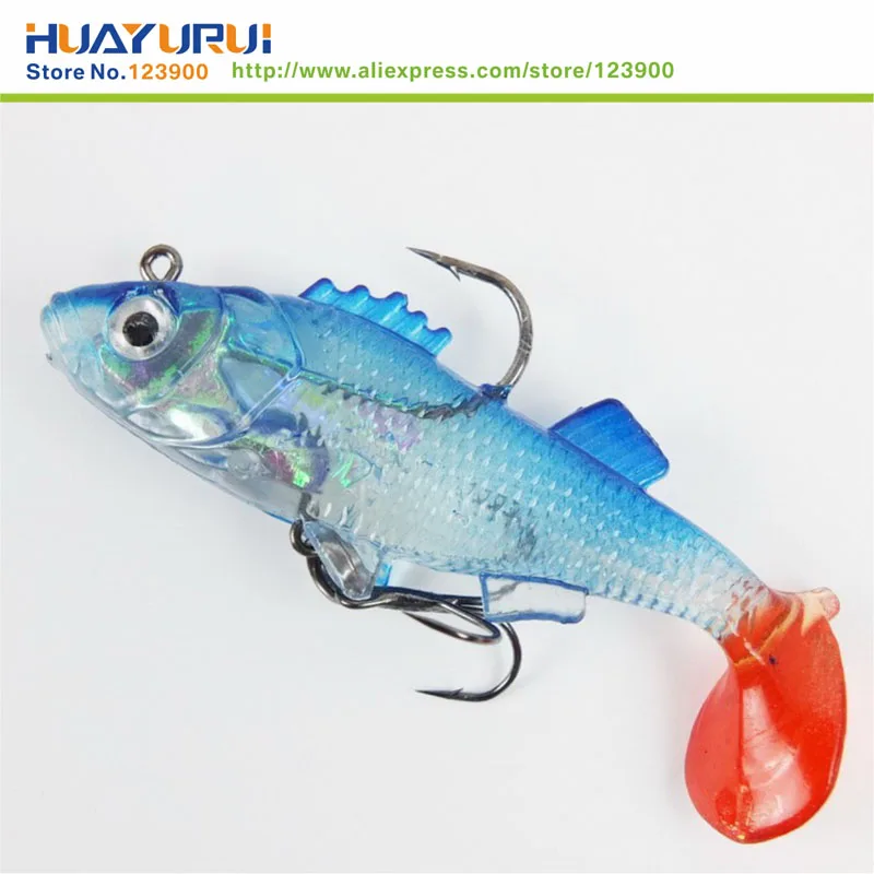 Free Shipping 2 pcs Fishing toys Lure 7 6cm Artificial blue Soft bait Carp Crank bait