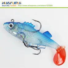 Free Shipping 2 pcs Fishing toys Lure 7 6cm Artificial blue Soft bait Carp Crank bait