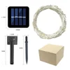 led 20m200leds Outdoor Decoration Solar Panel Led Christmas String Light copper
