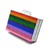 2019 Own Design Factory Wholesale Colorful Rainbow Striped Women Clutch Acrylic Evening Bag