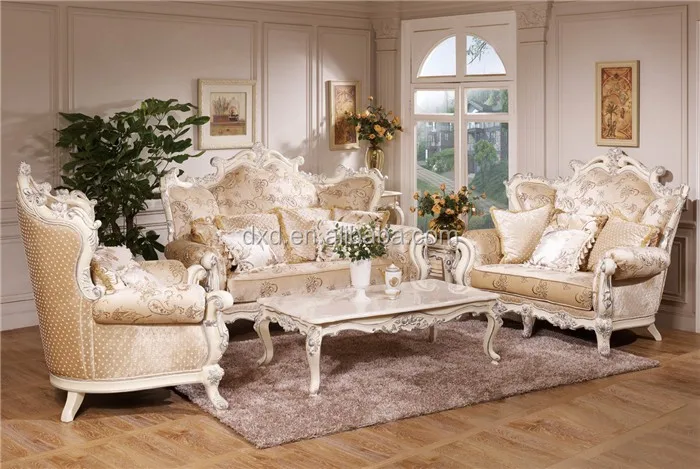 French Antique Sofa Royal Furniture Set Luxury High Quality Wood Clic Exclusive