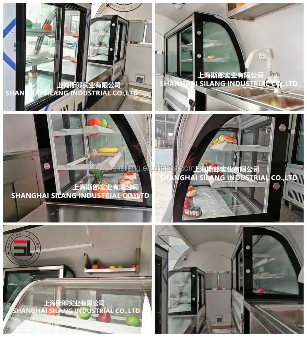 Mini coffee mobile shop truck / food trailer with LED light food trailer fast food truck with COC/CE shanghai silang FOOD CART supplier