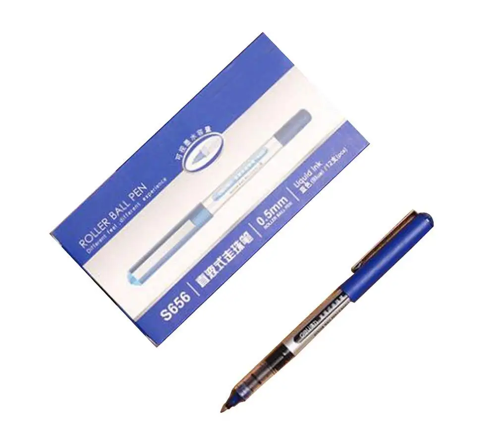 12 Pcs Gel Pen Black Pen Office Supplies Signing Ball Point Pen, 0.5mm, Blue-2