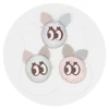famous supplier polyester woven labels tin badge pendant horn necklace