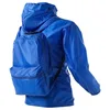 All in one polyester rain Jacket with backpack