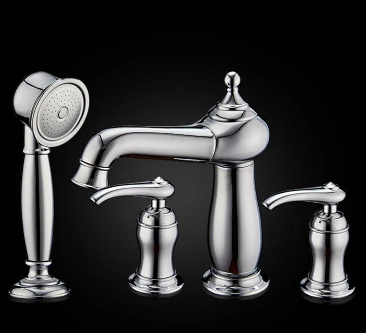 Hot sale luxury golden kitchen faucets dual handle bathroom faucet