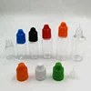 15ml 20ml 30 ml PET E liquid Dropper Bottles with colorful childproof cap for vape e-liquid