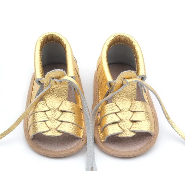 newborn gold sandals