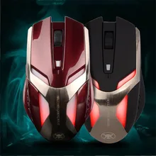Free Shipping Game mouse 2.4g wireless mouse blue backlight skull fairy kl-2013a metal wiredrawing