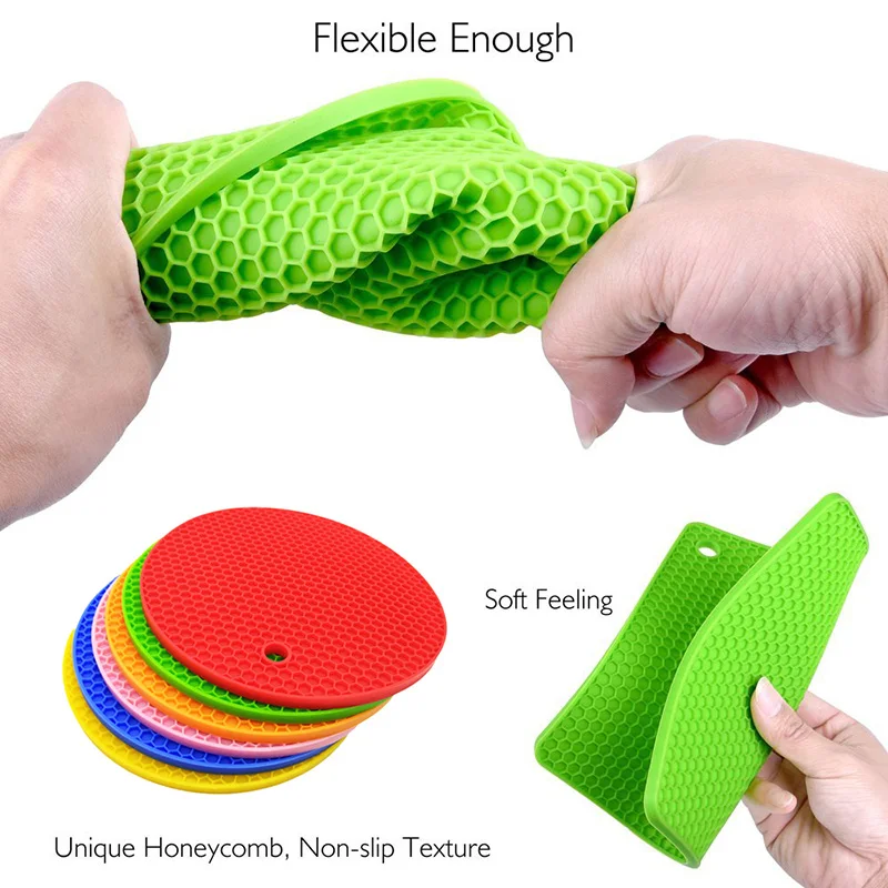 Factory Direct Heat Insulation Jar Opener Mat Silicone Round Drying Mat