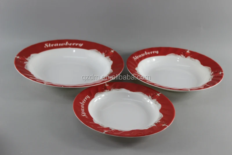 8-9-10inch Melamine Wave Suop Plate Plastic Deep Plate Sets