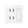 4 Ports Switch Control USB Wall Mounted Socket 5V 2.1A/1A 4100mA USB Wall Mounted Power Socket Charger Outlet 220~250V