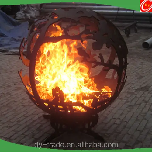 Decorative Outdoor Iron Mild Steel Fire Pits Sphere Ball/Winter Garden Ball