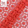 Wholesale Lovely red color austrian embroidery designs flower lace fabric