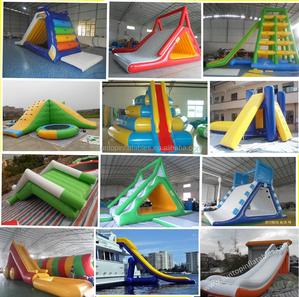 Commercial Lake Inflatable Water Slides,Inflatable Floating Water Slide