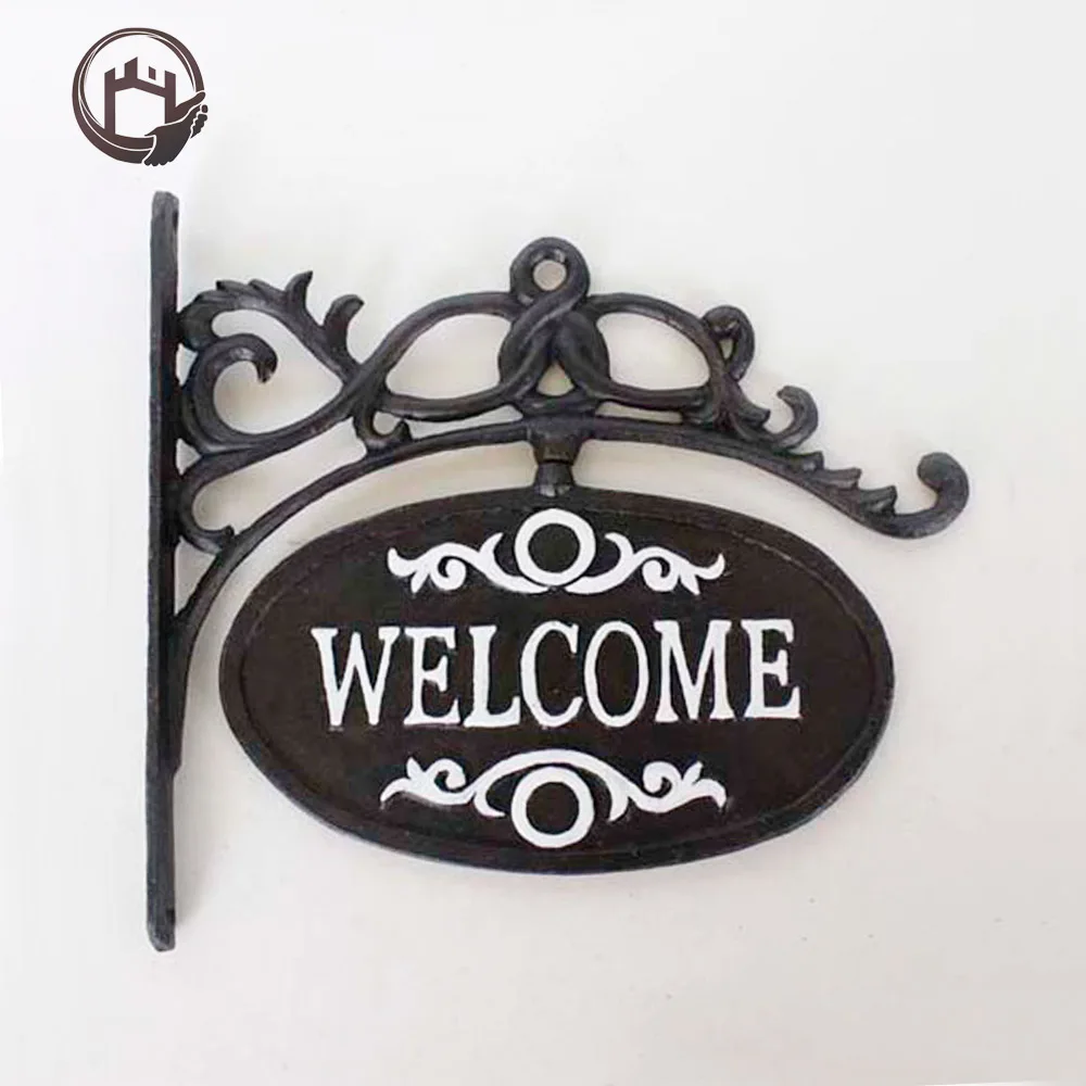 welcome sign plate