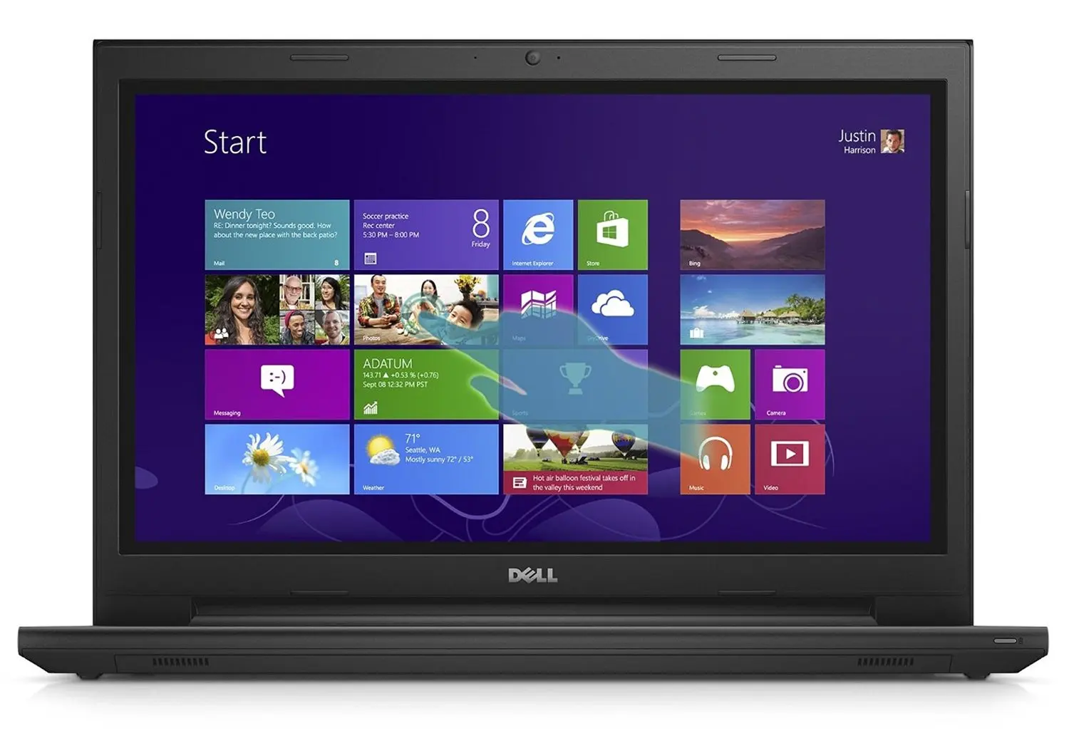 Dell Inspiron i3543 15.6-Inch Touchscreen Laptop (Intel i3-5005U, 4GB RAM, 1TB HD, DVD RW, WiFi, Windows 8.1) Black