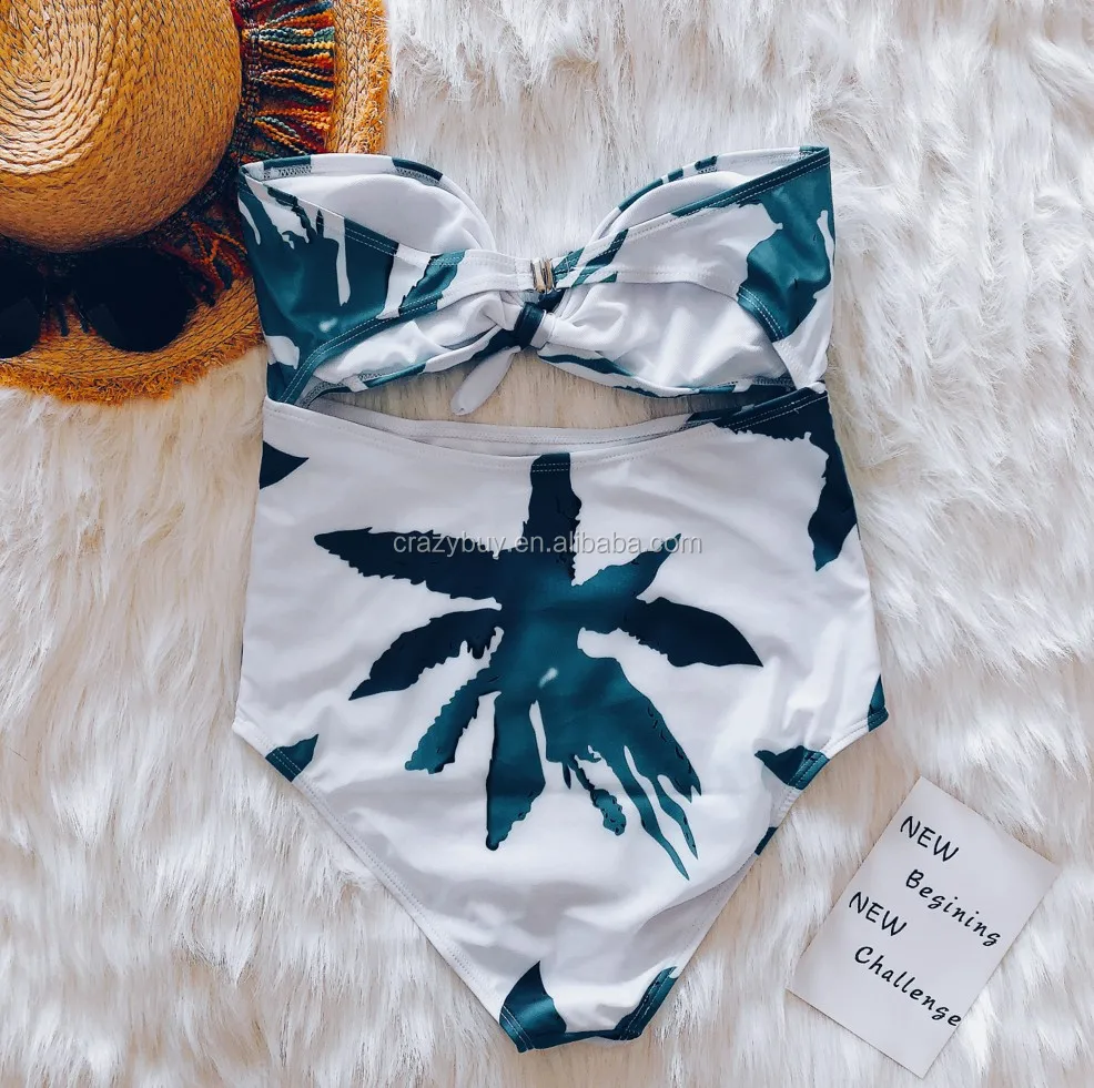 Crazybuy Leaf Print One Piece Brazilian Sexy Swimsuit For Sale Buy Classy Sexy Bikini Swimsuit