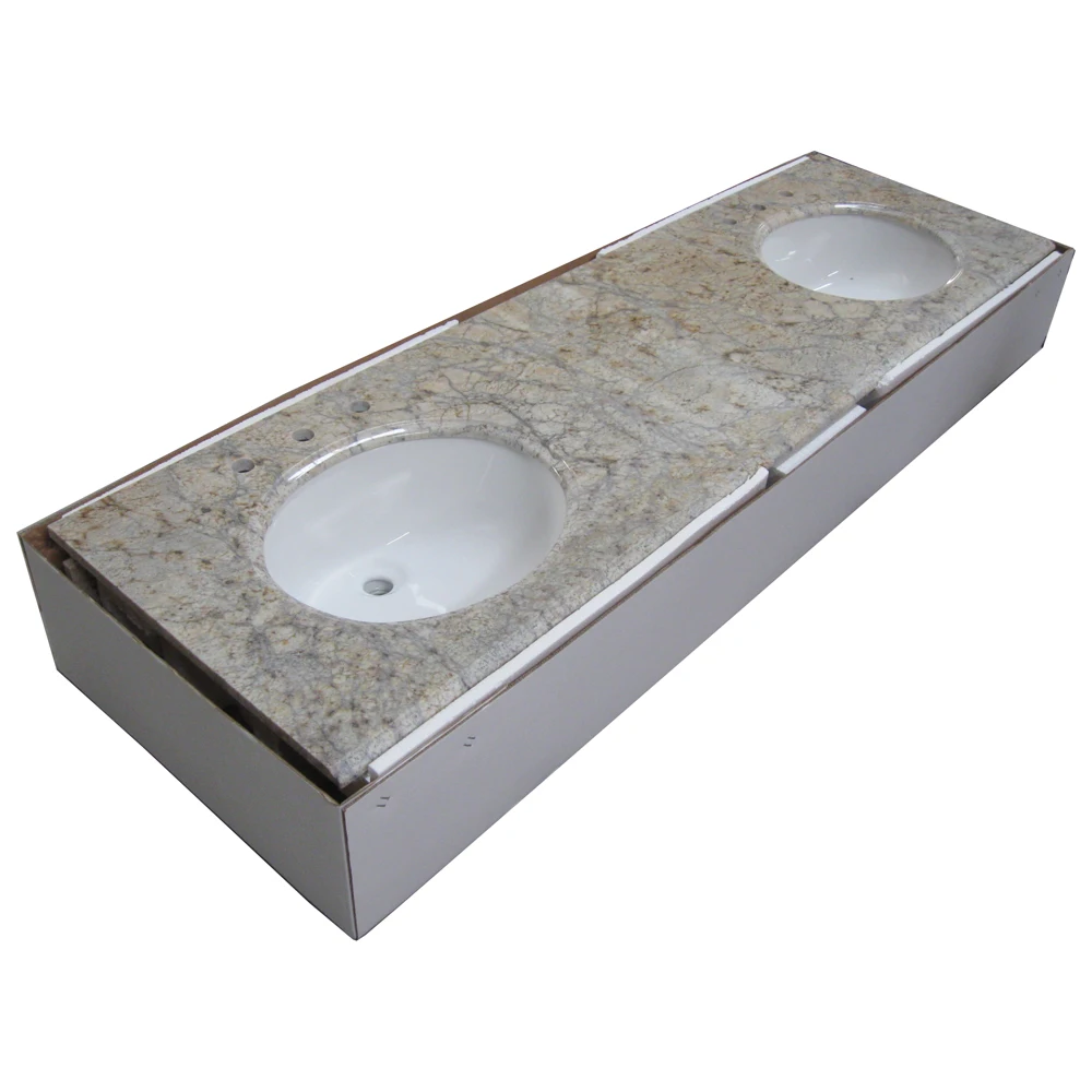 31英寸 × 22英寸山西绝对黑色花岗岩洗手盆顶部带水槽 - buy 黑色花