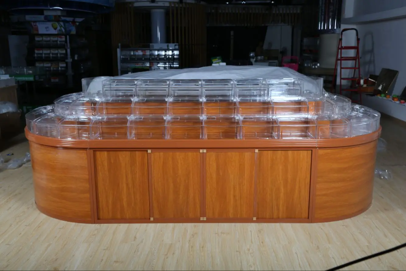 Wooden Gondola Round For Supermarket Buy Wooden Round Shelving