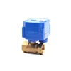 Electric actuator 12v 1/2" cr04 nc bsp two way brass motorized ball valve with switch operation, visual