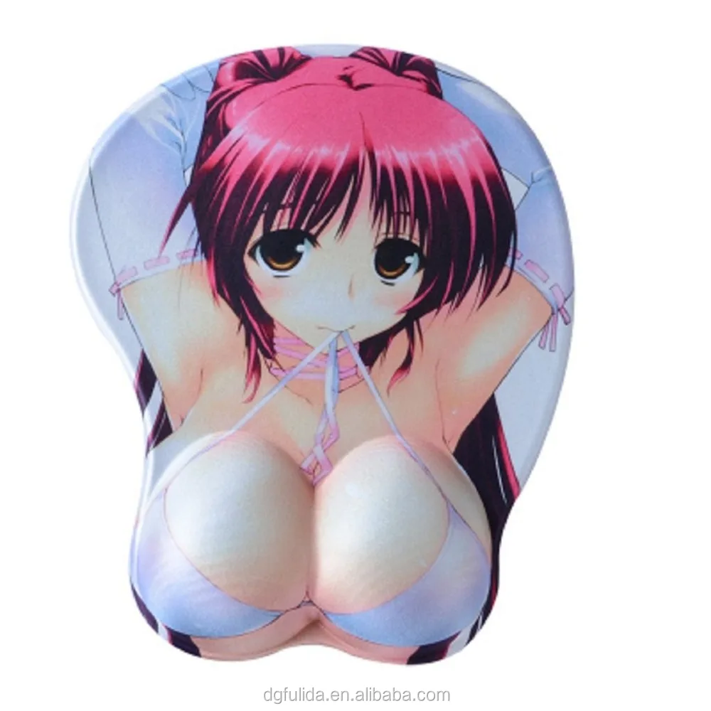 Custom Print Gel Breast Mouse Pads With Wrist Support Big Boobs