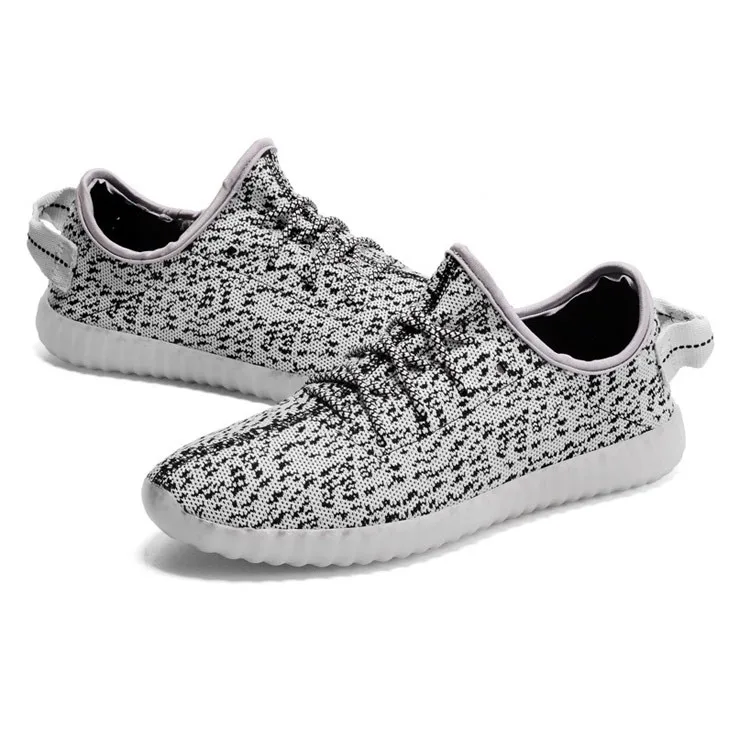 Ek1002l Hotsale Flying Knit Kids Led Brand Shoes Children