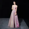Sexy elegant ladies Backless v neck Sleeveless Sling Dress for party Long current Bride Gown Evening dress