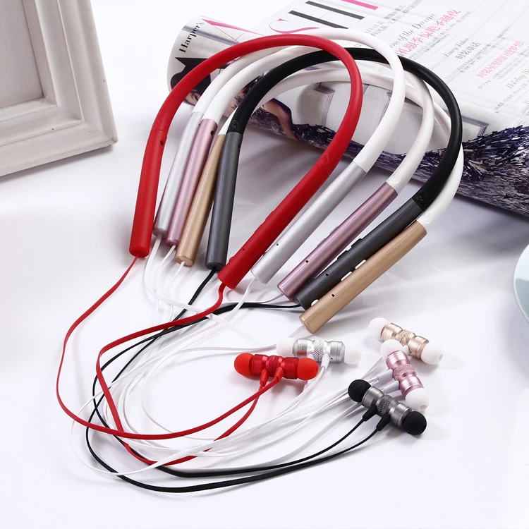 Factory wholesale neckband wireless headset Blue tooth sport headphone with magnetic in-ear earbuds - ANKUX.COM