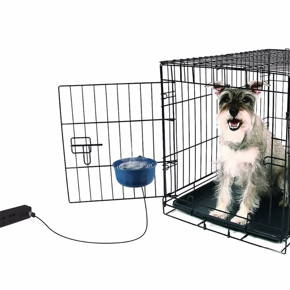 Safe Pet Feed Cage Hanging Bowls Electric Heated Drinking Bowl For Dog Cat Bird Chicken Buy