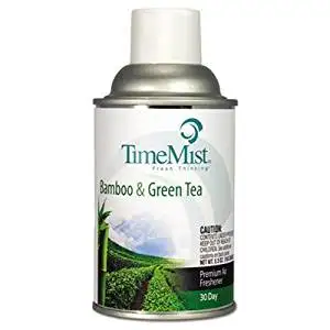 TimeMist Metered Aerosol Fragrance Dispenser Refill, Bamboo/Green Tea, 6. 6oz Aerosol, 12/CT